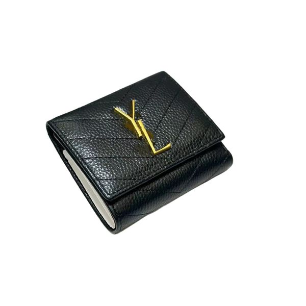 Top -Qualität Cowide Wallet Card Hold Kurzfrau Männer Kaviar Leder Kurzklapper Brieftaschen Geldbeutel Kopfschicht Cowhide Designer Beutel Stapfenleder Lederklappe Taschen