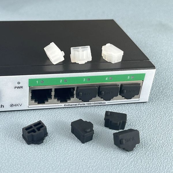 10pcs Ethernet Hub Port RJ45 Toz Kapak Kapağı Koruyucu Fiş RJ45 Dizüstü bilgisayar/ bilgisayar/ yönlendirici için Toz Fişi