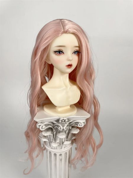 Wig SD/BJD WIG 1/3 1/4 1/6 in stile cuoio capelluto di seta ad alta temperatura Wave grande vari colori in stock 240328