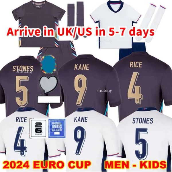 2024 Euro Cup Englands Bellingham Fußballtrikots Nationalmannschaft 2024 2025 Toone Football Shirt White Bright Kane Sterling Rashford Sancho Grealish Männer 75