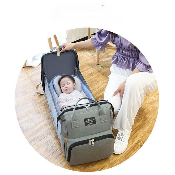 Neue Babybeutel für Mutter Babywickeltasche Windel Kinderbeutel für Baby Mutterschaftsbeutel Rucksäcke Crib Neugeborene Mama Taschenwechseln