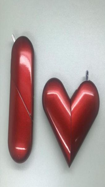 Fiamma più leggera a forma di cuore a forma di cuore Accendini in metallo gonfiabile per fumare tubi di sigaretta accessori cucine utensili 4400420