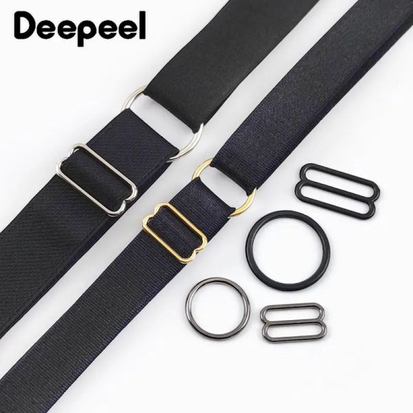 30 set Deepeel 6-20 mm in metallo Regolamento bikini Filla Tri-Glide O Ring Clasp Bra Connector Brap Witness Accessorio cucito Accessorio per cucire