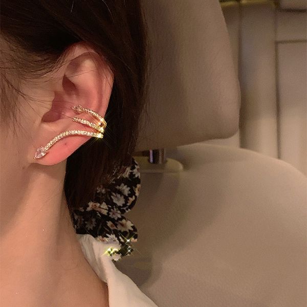 Orecchini di serpente vintage per donne clip per piercing per piercing in argento femmina 2023 polsini per le orecchie di tendenza di San Valentino