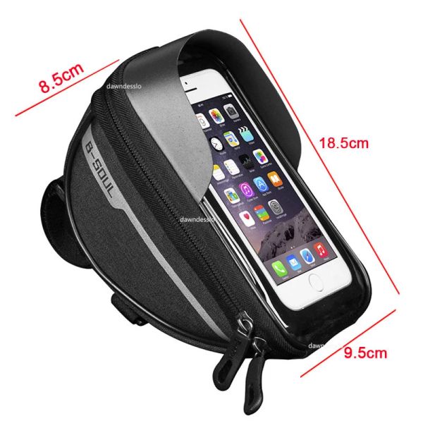 6,3 дюйма сенсорного экрана велосипедные мешки MTB Cycling Bike Head Tube Bag Back Gicycle Handlebar Cell Mobile Phore Docder для велосипеда