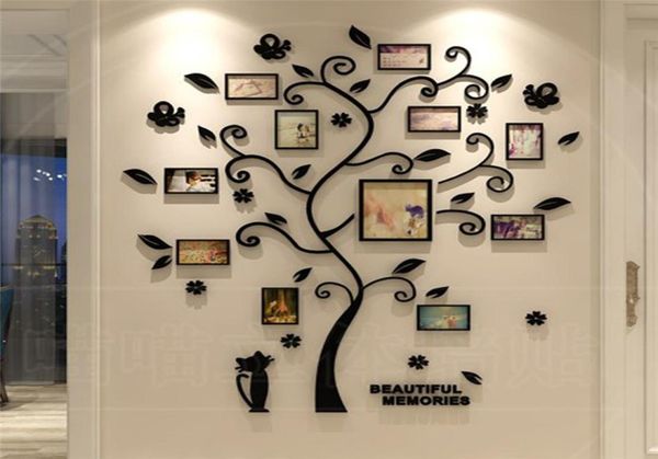 3D -Baum -Aufkleber -Acrylpo für Wandaufkleber Baumform Dekoration Aufkleber Aufkleber Home Decor Wall Poster Hanging3307138