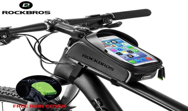 Borsa per biciclette Rockbros Touch impermeabile SN BASSO DI CICLING ANTERIORE FROPT FROPT TUST BACCHE BIKE MTB STAGGIO DI BIKE SEGLIORE 60 Accessori per biciclette per telefono 63640282095586