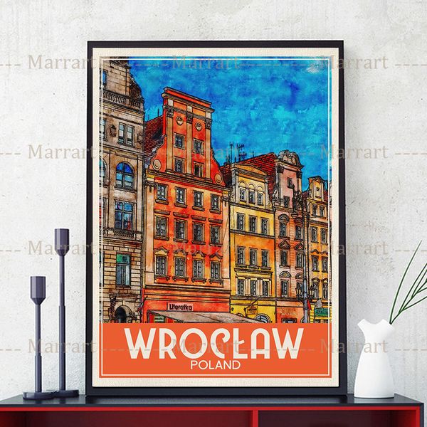 Varsavia, Wroclaw, Lublino, Szczecin, Katowice Urban Architectural Landscape Art Print Poland City Travel Travel Scenery Wall Art Decor