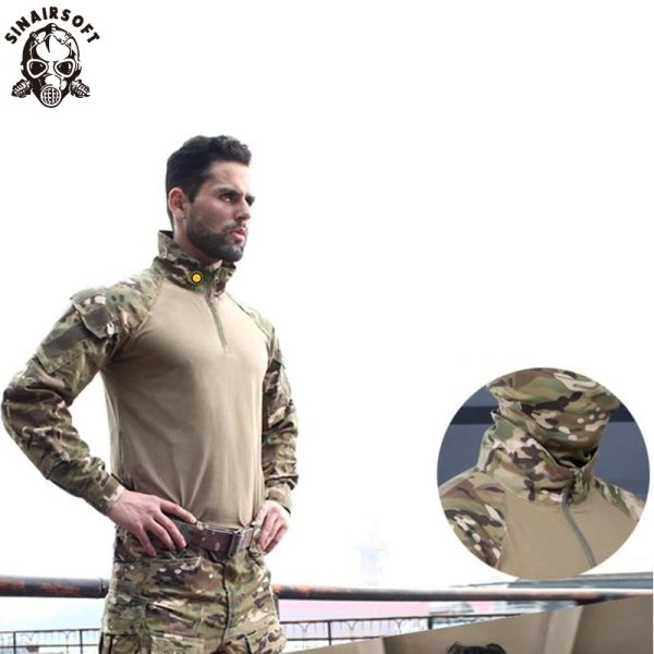 Pantaloni sinaiRoft tactical g3 camuflage abito mimetico uniforme airsoft bdu rapido assalto 1/4 camicia da combattimento a zip pantaloni set multicam sniper