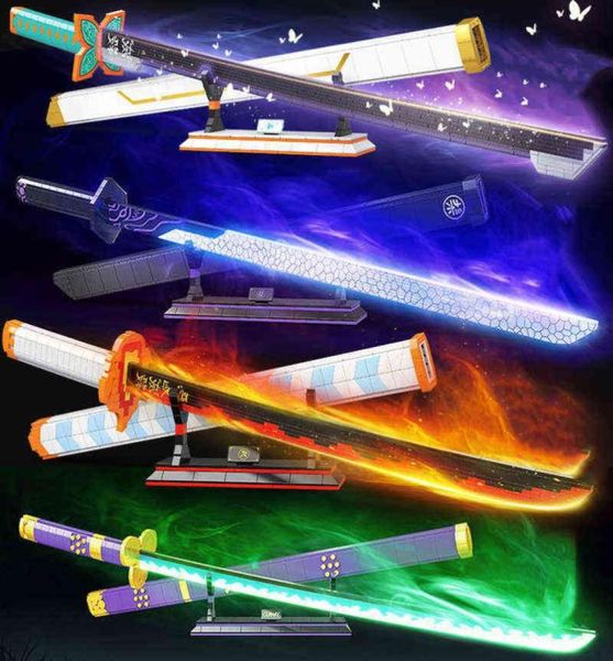2022 versione luminosa 720 Magic Knife Thousand Blades 726 Yan Mo Knife 725 Building Building assemblati Katana Model Ninja Sword Y2204360437