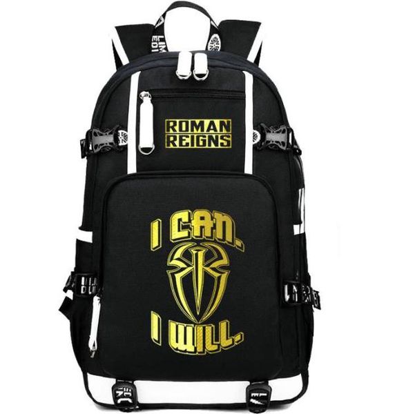 Roman Reigns рюкзак Big Dog Day Day Pack I Can Will School Bursling Packsack Ноутбук Pocket Rucksack Sport Schoolbag Outdoor Day 4808949