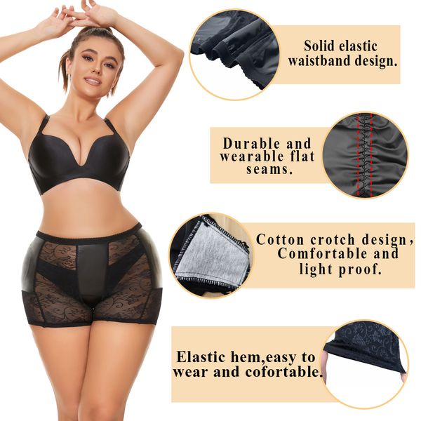 Velsut Butt Lifter Höschen für Frauen Hüfte Enhancer Shorts mit abnehmbaren Pads Ladies Body Shaper Push Up Slip Booty Heben