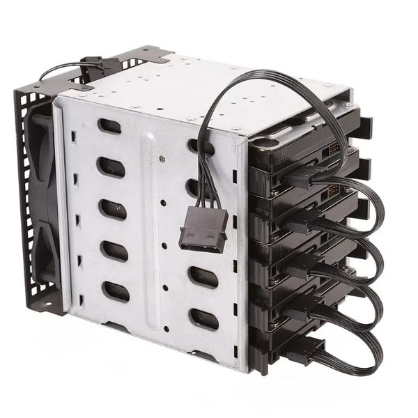 NEU SATA 15PIN M 1 bis 5 SATA 15PIN F Festplatte Netzteil Splitterkabel für DIY-PC-Abfindung 15-Pin-Strom-Adapter 60 cm