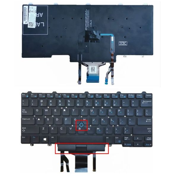 Teclados US/RU/AR Laptop Teclado para Dell Latitude 5480 E5450 E5470 E7450 E7470 0D19TR PK1313D4B05 PK1313D4B00