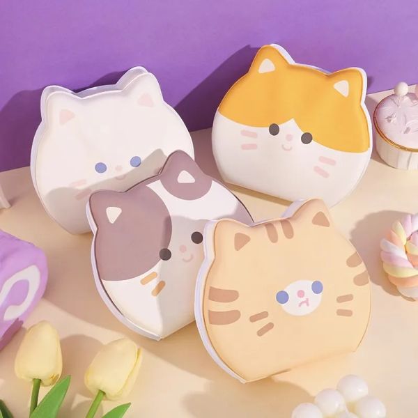 Caders de cadernos de gato fofo para meninas Kawaii Cats Notebook diário Planejador Livro do diário Nota Padtista de papelaria