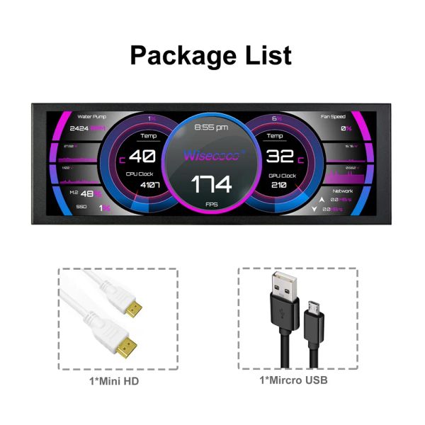 Monitora il nuovo più recente Strip LCD Strip LCD Schermo secondario PC Raspberry Pi 4 AIDA64 CPU GPU SSD Information Sub display