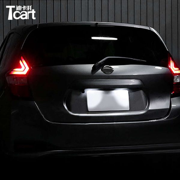 TCART Acessórios de carros brilhantes TCART T10 3030 LUZES DE PLACA LUZES DE SUBLICAÇÃO Lâmpadas LED automáticas Bulbos para Nissan Nota E12 2012-2017