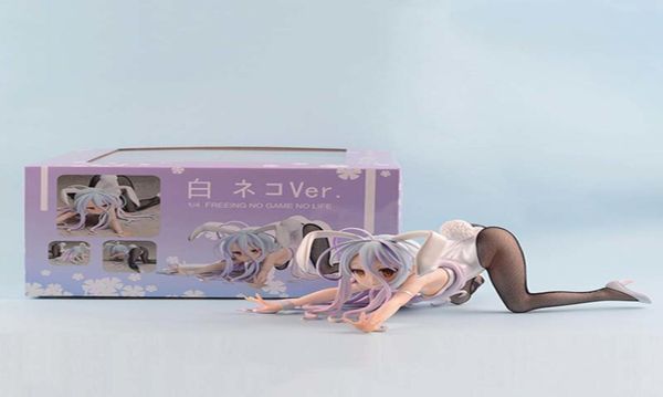 Japão anime sem jogo sem vida 14 pvc shiro coelhinho garota lolita loli ação figura brinquedos decoração de modelo sexy garotas y07265137855