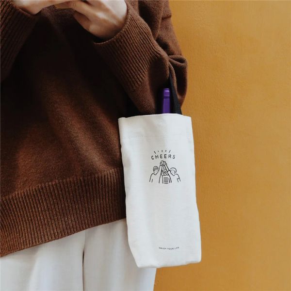 Bolsa portátil saco de água copo de garrafa de café leite de leite saco saco ecológico mini armazenamento pequeno bolsa de vinho tinto de guarda -chuva