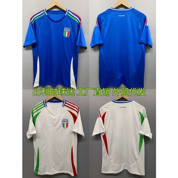 Jersey italiana para a equipe nacional de 2024 Copa da Copa da camisa de futebol de crianças adultas de pirlo