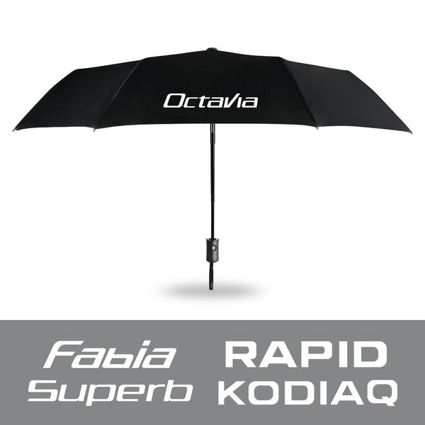 Vollautomatischer Kompaktfaltungs -Regenschirm -Autozubehör für Skoda Octavia Fabia Rapid Superb Kodiaq Scala Karoq Kamiq