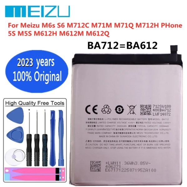 2023 New BA721 BA712 BA612 BA621 BT710 MEIZU Original -Batterie für Meizu M6 Hinweis M6S Meilan S6 M5S Note5 M5 Note M5C Batterie