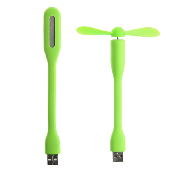 Mini ventilador flexível portátil Bendable USB com lâmpadas LED Light Flexible Summer Gadget para laptop para laptop Power 45ba