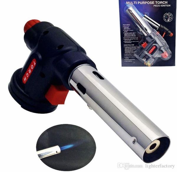 Kaynak Tabancası Daha Çakmak Brülör Mutfak Meşalesi Flamethrower Barbekü Tabancalar Bütan Gaz Darbe Torçu Çakmak Liletleme Pişirme Araçları New3192703