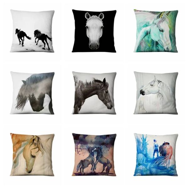 Cuscino decorazioni per la casa divano a cavallo cuscino per arte animale