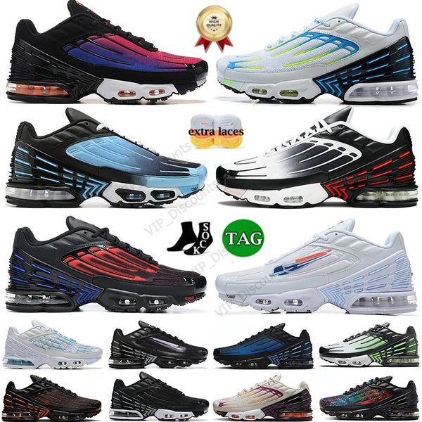 Hochwertige TN3-Herren-Laufschuhe TN plus schwarzer Roya Tuned 25. Jubiläum Triple White Black Halloween Olive Repeat Print TNS Sportsneaker Größe EUR 39-46