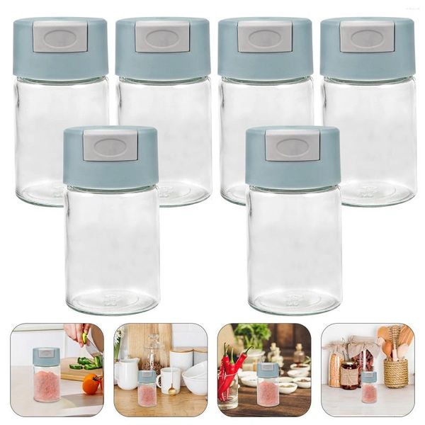 Geschirrsets Gewürze Jar Set Glasspfeffer Shakers Küche Gadget Salzgläser Gewürz- und Flaschenhalterbehälter