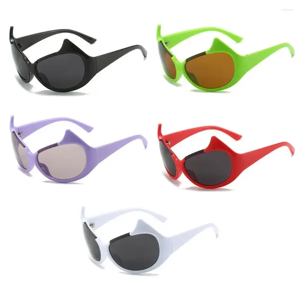 Occhiali da sole uniche Devil Y2K Sole occhiali da sole Donne Fashion Gradient Hip Hop Punk Shades Eyecyses