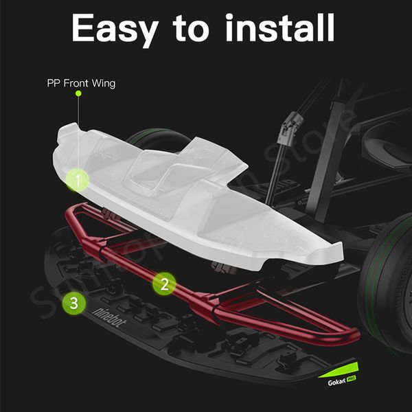 Original Gokart Kit White Frontflügel Ersatzteile für Ninebot von Segway Go Kart Kit Smart Scooter Accessoires