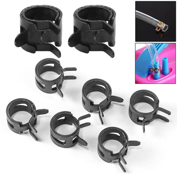 20pcs/lote fivela elástica preta para linha de óleo combustível tubo de mangueira de água de 5 mm-27mm de punhal de arco de fixação Clips de mola de mola