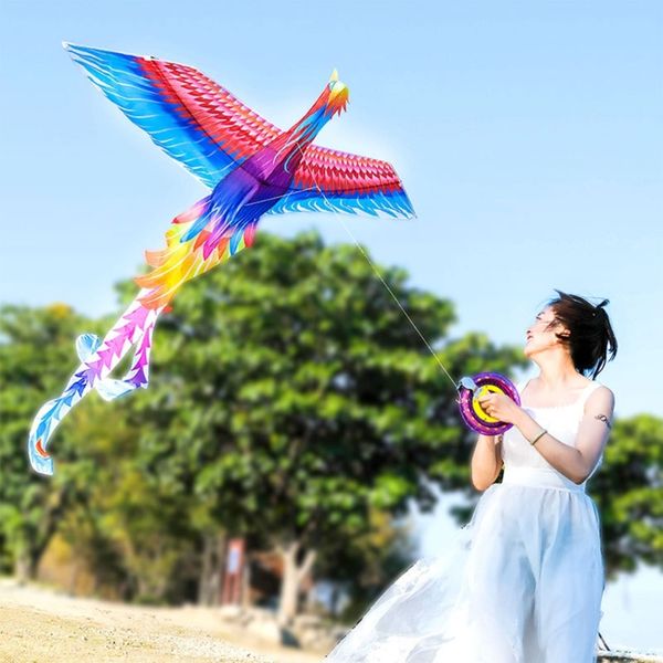 Enorme brinquedo de pipa de phoenix para crianças e adultos temas de pássaros divertidos atividades esportivas iniciantes mais enxuta ao ar livre atividades esportivas divertidas