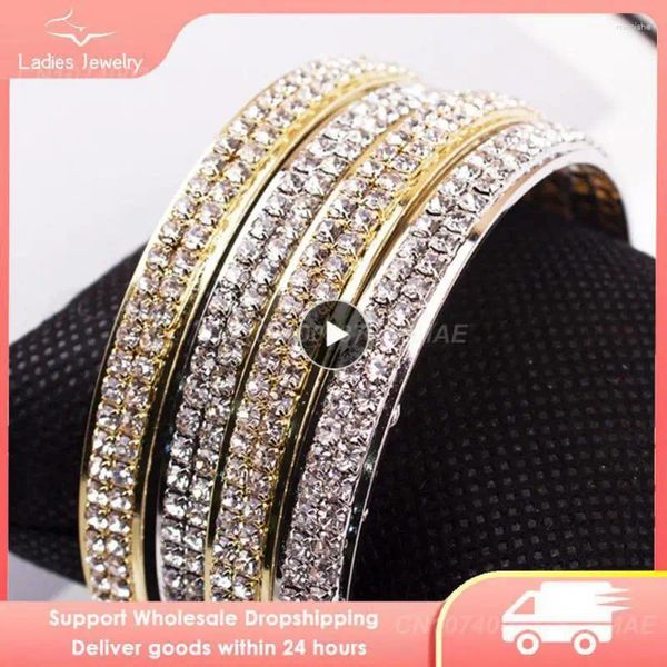 Braccialetto elegante braccialetto d'argento braccialetti di braccialetti da sposa braccialetti gioielli pulseras mujer