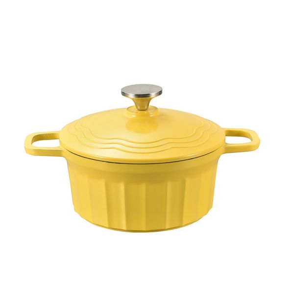 Forno holandês esmaltado 3 qt /5 qt fundida de alumínio fundido de caçarola com tampa para toda a fonte de calor panela de panela de panela