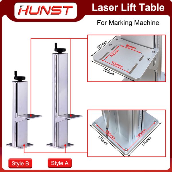 Hunst Laser Marking Machine Table Table z Оси подъема высоты 500 и 800 мм, с автоматическим подъемным столом с двигателем.