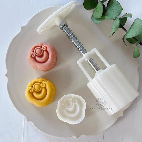 Pişirme Araçları 30G Mini Mid Midcake Mooncake Kalıp Çin tarzı Ruyi Kilit Desen Kurabiye Pastası Damgası Ana DIY Mung Bean Cake Dekorasyon