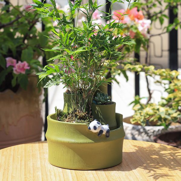 Design originale vaso di fiori da giardino per piante Nuova pentola vegetale Accessori per fiori di fiori gigante gigante in stile cinese souveni