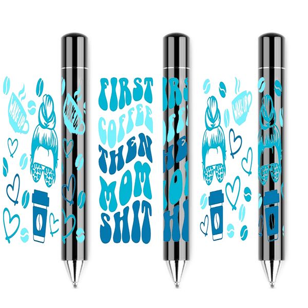 100 PCs 4,75x1,5 polegadas de vendas a quente Fornecedor do fabricante de impressão personalizada 3D UVDTF WRAPS PARA RESTIMAS DE CONSULTAÇÃO DE PENS STABELS