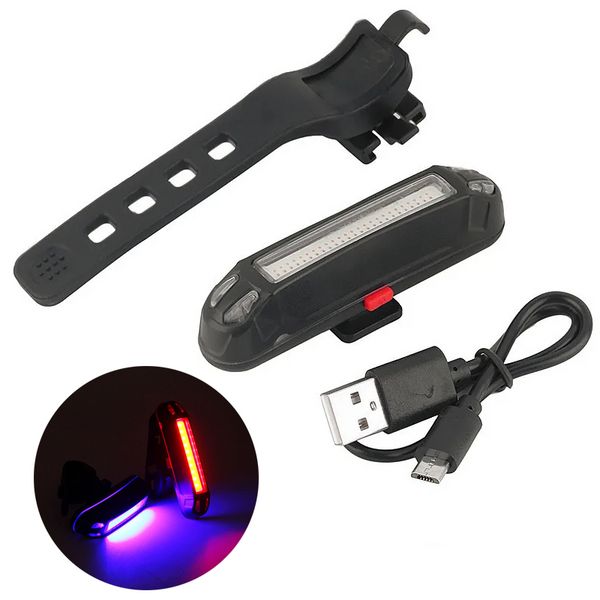 Bike Bike Light LED USB LED ricaricabile Night Riding Coachight Outdoor Bright Single Mountain Mountain Bike Avverte