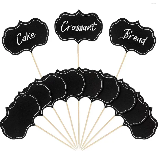 Fornecimento de festa 24pcs Mini Blackboard Cake Topper Food Cupcake Sinais