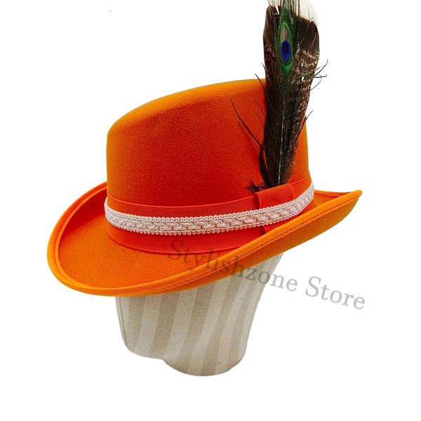 Herren Fedora Hut Buntes Top Gentleman British Show Party Hut 240401