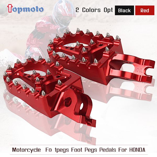 Мотоцикл CNC Billet MX Foot Pegs отдыхает педали Footpegs для Honda CRF450R CRF450 CRF250R CRF250X CR125/250 Motorcross Dirt Bike