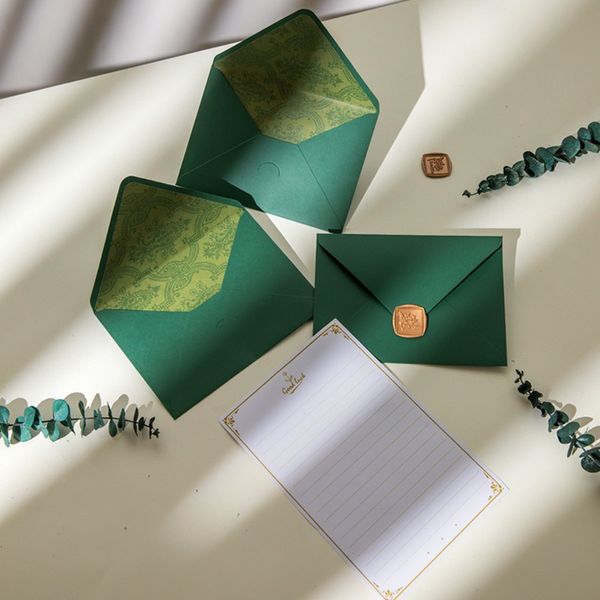 30шт/лот конверт высококлассный бумажный романтический романтический западный стиль 17.5x12,5см конверты для свадебных приглашений канцелярские открытки.