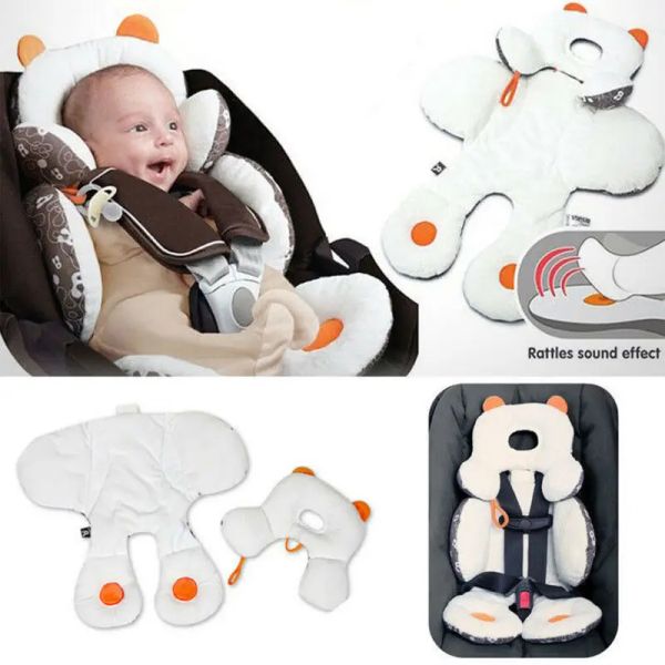 Tiere Kinderbaby Kinderwagen Autositz Kissen Kissen Kopfkörperstütze Pop Matte Weiche Neugeborene Baby Plüsch Autositzkissen für 018m