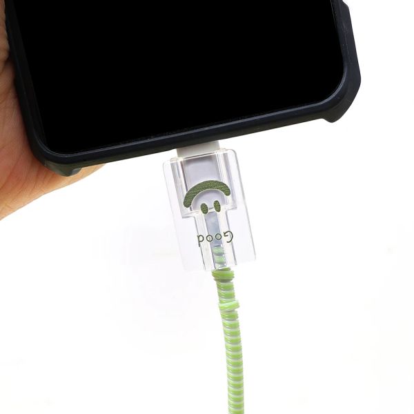 Protetor de carregador fofo para maçã 18W/20W Caso de proteção adaptador de carregamento rápido para iPhone 14 VERDADE CABO SOFT TPU Protector
