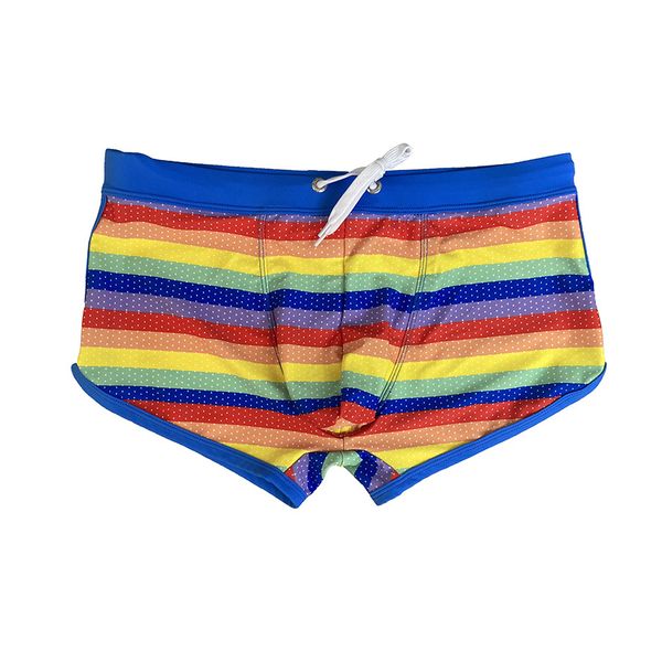 Sexy Stripes Badebekleidung Männer Schwimmen Stämme Low Taille Bikini Badeanzug Mann Schwimmkleidung Herrenbadanzug für Strandbrand Surf Sport kurz