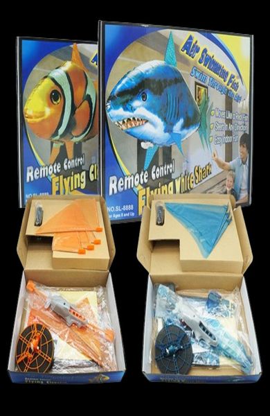 Toys Remote Control Air Swimming Fish Infrared RC Flying Air Gallions Fish Kids Regali per feste Decorazione festa5752831